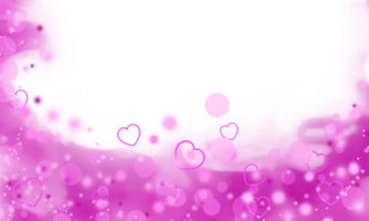 roze bewolkt stof met harten en bokeh effect png