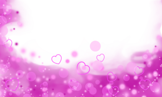 pink cloudy dust with hearts and bokeh effect png