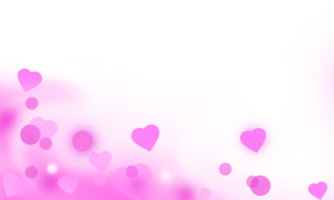 pink cloudy dust with hearts and bokeh effect png