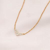 gold necklace jewelry with beautiful pendant photo