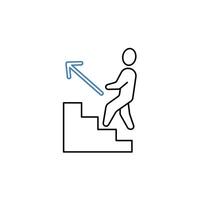 upstairs concept line icon. Simple element illustration. upstairs concept outline symbol design. vector