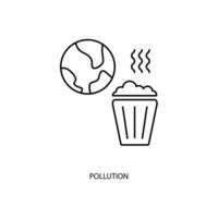 pollution concept line icon. Simple element illustration. pollution concept outline symbol design. vector