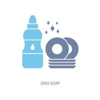 dish soap concept line icon. Simple element illustration. dish soap concept outline symbol design. vector