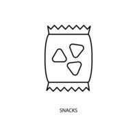 snacks concept line icon. Simple element illustration. snacks concept outline symbol design. vector