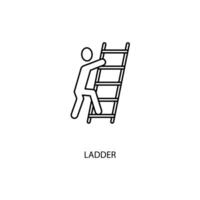 ladder concept line icon. Simple element illustration. ladder concept outline symbol design. vector