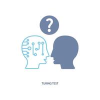 turing test concept line icon. Simple element illustration. turing test concept outline symbol design. vector