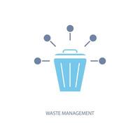 waste management concept line icon. Simple element illustration. waste management concept outline symbol design. vector