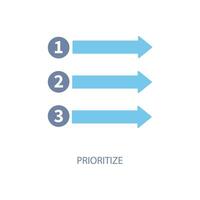 prioritize concept line icon. Simple element illustration. prioritize concept outline symbol design. vector