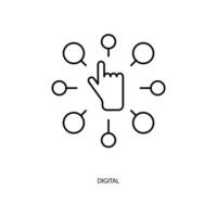 digital concept line icon. Simple element illustration. digital concept outline symbol design. vector