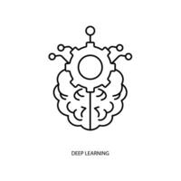 deep learning concept line icon. Simple element illustration. deep learning concept outline symbol design. vector