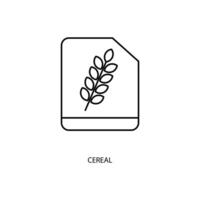 cereal concepto línea icono. sencillo elemento ilustración. cereal concepto contorno símbolo diseño. vector