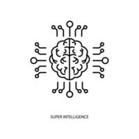 super intelligence concept line icon. Simple element illustration. super intelligence concept outline symbol design. vector