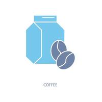 icono de línea de concepto de café. ilustración de elemento simple. diseño de símbolo de esquema de concepto de café. vector