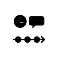 timeline concept line icon. Simple element illustration. timeline concept outline symbol design. vector