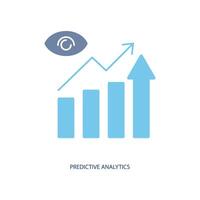 predictive analytics concept line icon. Simple element illustration. predictive analytics concept outline symbol design. vector