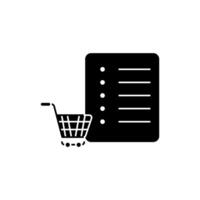 grocery list concept line icon. Simple element illustration. grocery list concept outline symbol design. vector