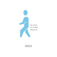 walk concept line icon. Simple element illustration. walk concept outline symbol design. vector