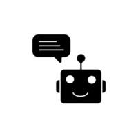 chatbot concepto línea icono. sencillo elemento ilustración. chatbot concepto contorno símbolo diseño. vector