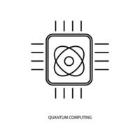 quantum computing concept line icon. Simple element illustration. quantum computing concept outline symbol design. vector