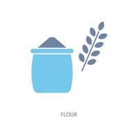 flour concept line icon. Simple element illustration. flour concept outline symbol design. vector