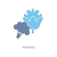 vegetales concepto línea icono. sencillo elemento ilustración. vegetales concepto contorno símbolo diseño. vector