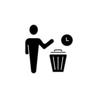 waste time concept line icon. Simple element illustration. waste time concept outline symbol design. vector