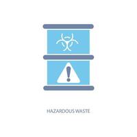 hazardous waste concept line icon. Simple element illustration. hazardous waste concept outline symbol design. vector