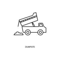 dumpsite concept line icon. Simple element illustration. dumpsite concept outline symbol design. vector