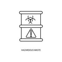 hazardous waste concept line icon. Simple element illustration. hazardous waste concept outline symbol design. vector