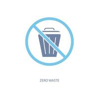 zero waste concept line icon. Simple element illustration. zero waste concept outline symbol design. vector