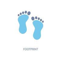 footprint concept line icon. Simple element illustration. footprint concept outline symbol design. vector