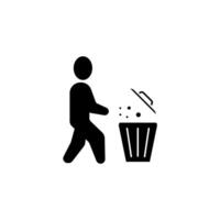 litter concept line icon. Simple element illustration. litter concept outline symbol design. vector