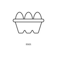 eggs concept line icon. Simple element illustration. eggs concept outline symbol design. vector