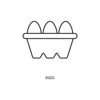 eggs concept line icon. Simple element illustration. eggs concept outline symbol design. vector