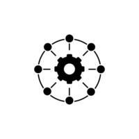 automated system concept line icon. Simple element illustration. automated system concept outline symbol design. vector