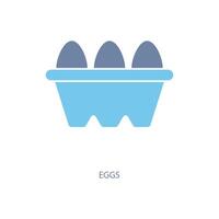 eggs concept line icon. Simple element illustration. eggs concept outline symbol design. vector