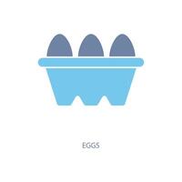 eggs concept line icon. Simple element illustration. eggs concept outline symbol design. vector