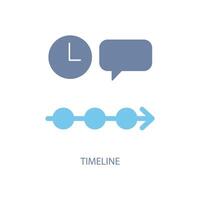 timeline concept line icon. Simple element illustration. timeline concept outline symbol design. vector