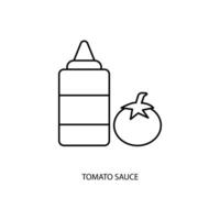 tomate salsa concepto línea icono. sencillo elemento ilustración. tomate salsa concepto contorno símbolo diseño. vector