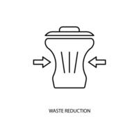 waste reduction concept line icon. Simple element illustration. waste reduction concept outline symbol design. vector