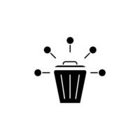 waste management concept line icon. Simple element illustration. waste management concept outline symbol design. vector