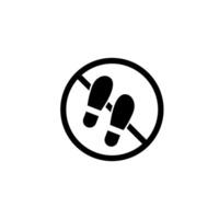 no step concept line icon. Simple element illustration. no step concept outline symbol design. vector