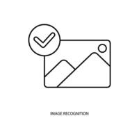 imagen reconocimiento concepto línea icono. sencillo elemento ilustración. imagen reconocimiento concepto contorno símbolo diseño. vector