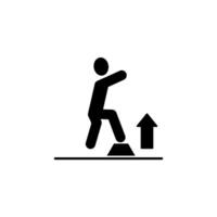 stepping concept line icon. Simple element illustration. stepping concept outline symbol design. vector