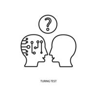 turing test concept line icon. Simple element illustration. turing test concept outline symbol design. vector