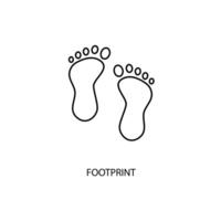 footprint concept line icon. Simple element illustration. footprint concept outline symbol design. vector