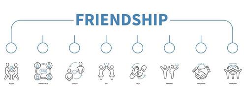 Friendship banner web icon vector illustration concept