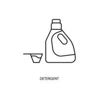 detergente concepto línea icono. sencillo elemento ilustración. detergente concepto contorno símbolo diseño. vector