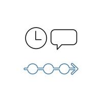 timeline concept line icon. Simple element illustration. timeline concept outline symbol design. vector