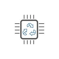 electronic concept line icon. Simple element illustration. electronic concept outline symbol design. vector